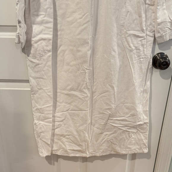 Ella Simone Victorian Ruffle Flannel Nightgown - White - Picture 8 of 11